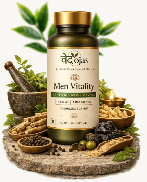 Vedojas Men Vitality with its Ayurvedic herbs
